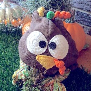 Thanksgiving hat & matching booties 0-6 months